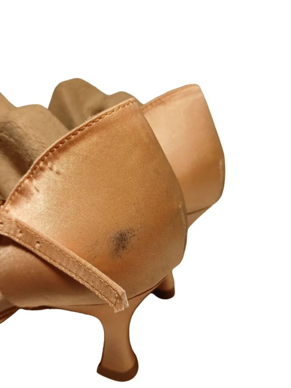 Capezio Julia Satin Strappy Ballroom Dance Heel Latin Shoes Open Toe Heels 8W - Picture 9 of 16